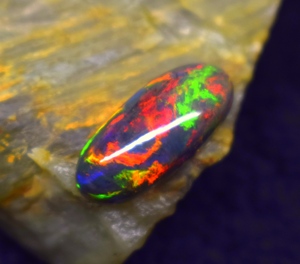 Opale naturelle taille ovale cabochon, multicolore, pierre précieuse en vrac pour la fabrication de bijoux, 4,3 CT, 17,8*8*5,6 mm - Product Image 5