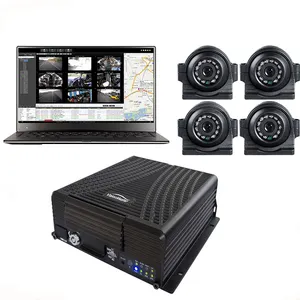 सस्ते 4 चैनल मोबाइल DVR किट बस ट्रक कार सुरक्षा AHD कार कैमरों के लिए 7 इंच एलसीडी मॉनिटर MDVR किट