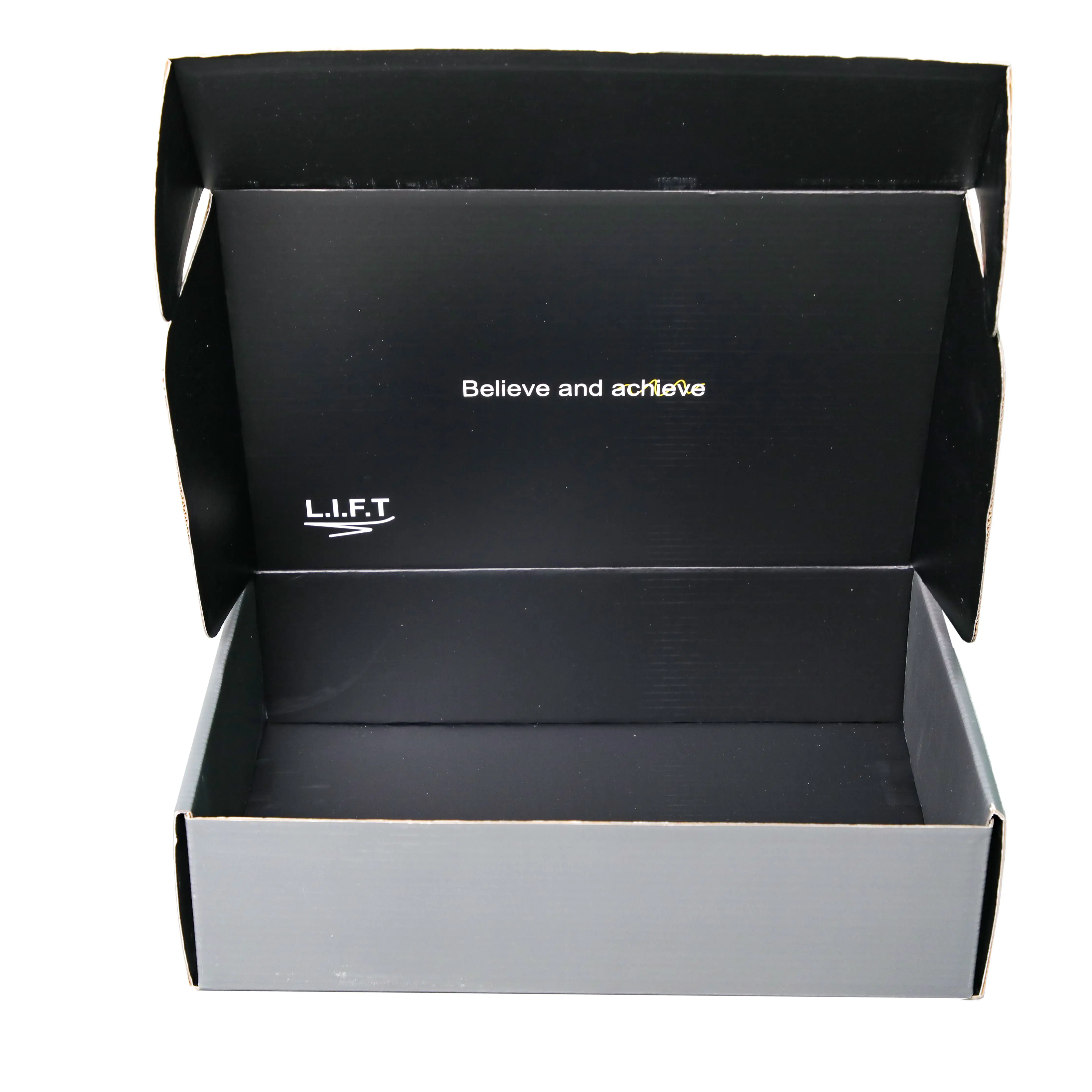 Uhren Box Verpackung tragbare Lüfter halter Gerät Hals halter schwarz Verpackungs box 300g beschichtetes Papier schwarz Versand kartons