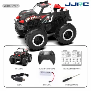 JJRC mobil mainan mendaki listrik, Otomobil Off-Road RC 4WD kecepatan tinggi penggerak empat roda tahan air penyerap guncangan