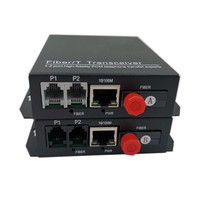 PCM 2-Channel RJ11 Ethernet Telephone Transmitter 20km Single Mode Fiber Optic Media Converter Extender FXS/FXO Transceivers