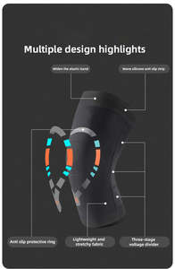 Rodillera de Compresión para Correr, Gimnasio y Entrenamiento, Soporte de Rodilla Grueso de Nailon/Spandex, Transpirable, Ligero, Protección Profesional - Product Image 3