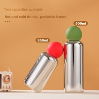 Botol Air Stainless Steel 316 500ml Grosir, Aman untuk Mesin Cuci Piring, untuk Perjalanan Mobil, Kantor, Hadiah, Anak-anak