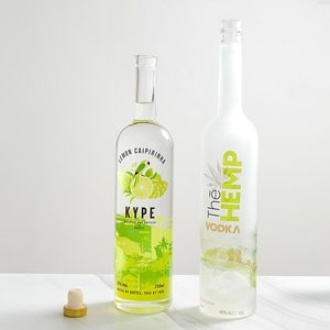Botella vacía transparente esmerilada sellada, botellas de vidrio para whisky con corcho, ron, 750ml, venta al por mayor - Product Image 6