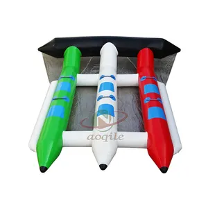 Vendita calda colorato gonfiabile acqua gioco Banana Boat gonfiabile pesce volante rimorchiabile