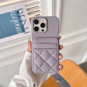 Funda para Tarjetas <span class=keywords><strong>de</strong></span> Cuero Lychee para <span class=keywords><strong>iPhone</strong></span> <span class=keywords><strong>13</strong></span> con Doble Ranura para Tarjetas y Patrón <span class=keywords><strong>de</strong></span> Diamantes, Nuevo Modelo Premium 16pro, Material PU <span class=keywords><strong>de</strong></span> Lujo 17pro Max - Product Image 4