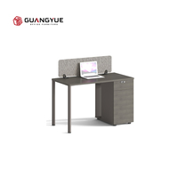 Poste de travail individuel moderne avec armoire de rangement pour espace de travail des employés