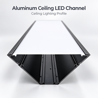 Profilé en aluminium pour éclairage LED encastré, forme irrégulière, pour plafond, mur, éclairage indirect, décoration linéaire intérieure