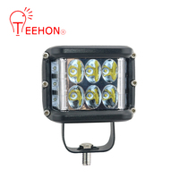3면 발광 led 작업 램프 화이트 블루 레드 컬러 led 경고등 4 인치 led 작업 빛 광장 오프로드 라이트