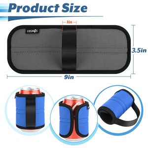 Funda Aislante de Neopreno para Latas de Bebidas, Antideslizante, con Asa, para Enfriar Latas y Botellas - Product Image 2