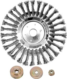 8 Inch Wire Brush Steel Weeding Tray <strong>Trimmer</strong> Head With Weeder Blade Adapter Kit for Lawnmower Brush Cutter - Product Image 1
