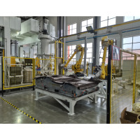 Vente directe d'usine, machine de découpe à jet d'eau CNC automatique à 6 axes avec table fixe pour la découpe de matériaux souples