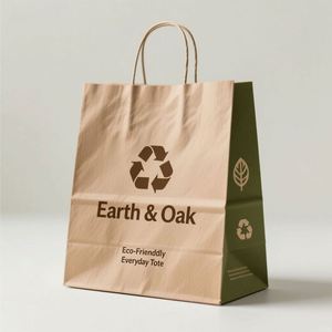 Eco-Friendly Kraft Paper <b>Bags</b> for Shopping Gift Wrapping and Everyday Use with Durable Handles - Product Image 2
