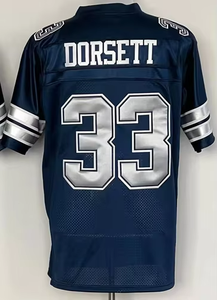 Retro Khâu Bóng Đá Mỹ Jersey 21 Deion Sander 88 <span class=keywords><strong>Michael</strong></span> Irvin 8 Troy Aikman 12 Staubach 22 E. <span class=keywords><strong>Smith</strong></span> 33 Dorsett Jersey - Product Image 6