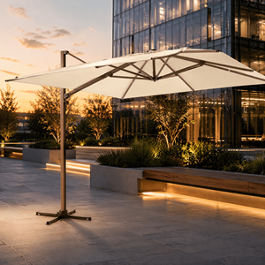 <span class=keywords><strong>Parasol</strong></span> romain inclinable et réglable avec base de lest en acier en option, grande surface de couverture, pour loisirs en extérieur - Product Image 2
