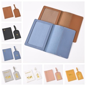 Étui à documents de voyage couverture de passeport portefeuille de voyage marron ensemble de porte-passeport en cuir pu portefeuille avec fenêtre transparente - Product Image 6