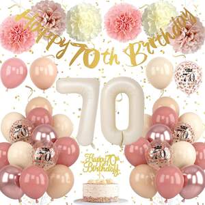 Froova - Globos <span class=keywords><strong>de</strong></span> Látex con Estampado Dorado Rosa Pálido Retro para el 30.º <span class=keywords><strong>Cumpleaños</strong></span> <span class=keywords><strong>de</strong></span> <span class=keywords><strong>Mujer</strong></span>, Pancarta <span class=keywords><strong>de</strong></span> Feliz 30.º <span class=keywords><strong>Cumpleaños</strong></span>, Adorno para <span class=keywords><strong>Pastel</strong></span> con Número 30, Fiesta <span class=keywords><strong>de</strong></span> 30 Años - Product Image 6