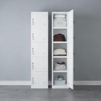 Casier métallique pour le personnel scolaire et de bureau |   Armoire en acier robuste avec serrure et tringle de suspension, meuble de chambre à coucher, verrouillable, durable