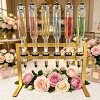 Lot de 12 distributeurs de parfum dorés de 500 ml, support de bar stable, distributeur de parfum en verre, décorations de mariage