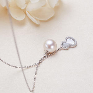 Collar de Plata Pura S925 Wenchi con Perla de Agua Dulce, Cadena Personalizada para Mujer, Modelo 35554, para el Día de San Valentín - Product Image 1