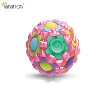 JOYSUNTOYS Nouveau design 10 trous Puzzle arc-en-ciel Boule lumineuse Magique Jouet en silicone souple coloré Boules de massage anti-stress Certifié EN71