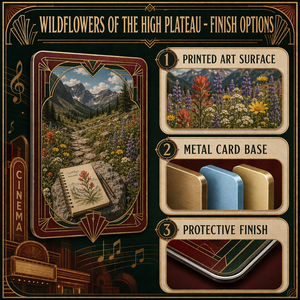 Tarjeta Coleccionable Metálica Personalizada con Impresión HD <span class=keywords><strong>de</strong></span> Flores Silvestres del Alto Plato, Recuerdo en Oro Antiguo, Regalo para Amantes <span class=keywords><strong>de</strong></span> <span class=keywords><strong>la</strong></span> Botánica - Product Image 5
