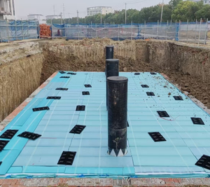 Réservoir modulaire pour l'infiltration et le stockage des eaux souterraines des zones de stationnement des églises-cathédrales, enveloppé de géotextile non tissé, à vendre - Product Image 6