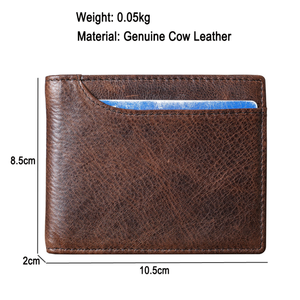 กระเป๋าใส่บัตรเครดิตหนังวัวแท้ AndoBag สำหรับผู้ชายและผู้หญิง พร้อมคลิปหนีบเงินบางๆ สไตล์วินเทจ กระเป๋าสตางค์แบบสั้นลำลอง รุ่น 898 - Product Image 5