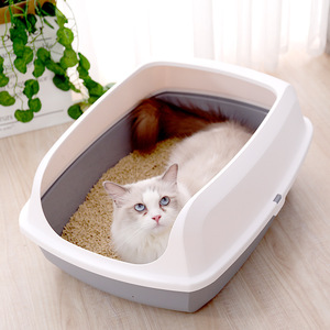<b>Cat</b> Litter <b>Box</b> Oval Medium 50.5X37.5X19.5Cm Odor Resistant Splash Proof For <b>Cat</b> - Product Image 1