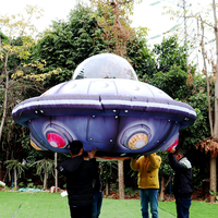 Nave Espacial Inflable Personalizada Bingo, Platillo Volador Gigante Inflable con Luces LED, Publicidad Inflable, Platillo Volador Loco con Luces LED