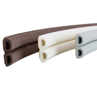Bande d'étanchéité en mousse EPDM en forme de E, adhésive, résistante aux intempéries, pour porte et fenêtre