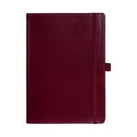 Agenda personnalisable A4 en cuir, planificateur hebdomadaire et mensuel 2026-2027, calendrier 2027, agenda quotidien, carnet de notes