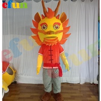 Efun quantité minimale de commande 1 PC Costume de mascotte de danse du lion de la danse du dragon traditionnelle chinoise personnalisée Coiffe mignonne Têtes de lions et de dragons à vendre