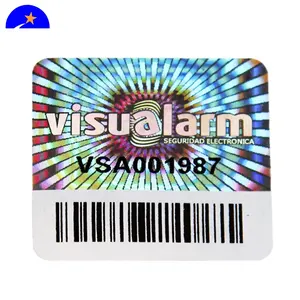 Hologram barkod etiketleri seri numaraları ile, kendinden yapışkanlı çıkartmalar, Anti hırsızlık holograma 3d hologramBarcode etiket