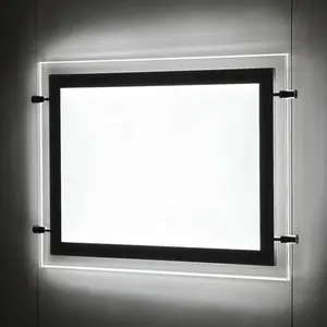 Großhandel Spanien A2 A3 A4 Immobilien Licht Panel Boards Weihnachten Werbung Acryl LED Foto Bild Display leuchten Rahmen