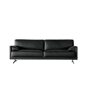 Sillón de Recepción de Oficina Moderno, Lujoso y Cómodo, en Cuero Negro, Modelo MY-OS21103 - Product Image 2