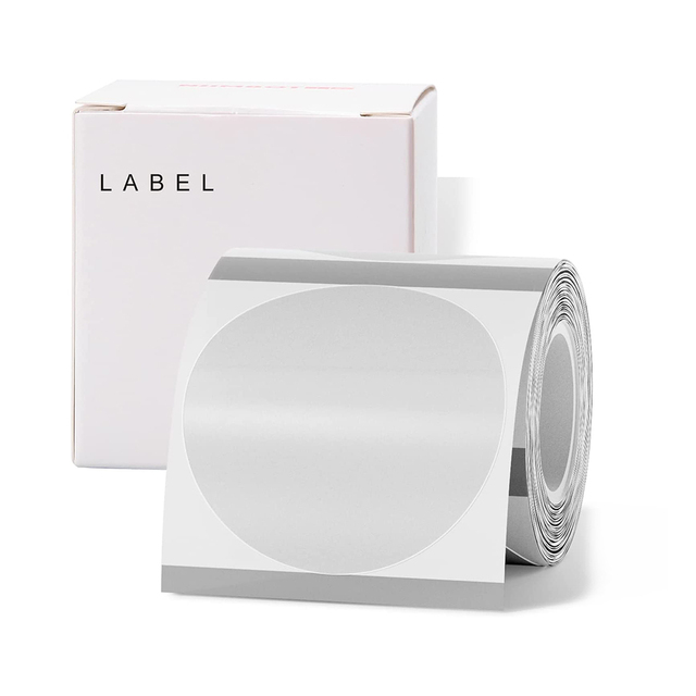 Wholesale High Quality Industrial Transparent Round Thermal Label Roll Circle Clear Direct Thermal Sticker Label for Printer