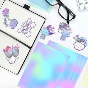 A4 Holographic Glossy Inkjet <strong>Printable</strong> Sticker Paper <strong>Adhesive</strong> Holography Photo Sticker <strong>Roll</strong> for Inkjet Printer - Product Image 6