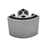Fente de style industriel 8 4040 section de profilé en aluminium CNC à encastrer quart de rond pour les applications d'escalier