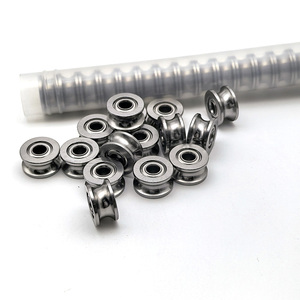 Bantalan U U624ZZ, tahan air dan tahan karat bantalan 4x13x7 baja krom tahan lama GCR15 katrol untuk rel trek sistem gerakan linier - Product Image 6