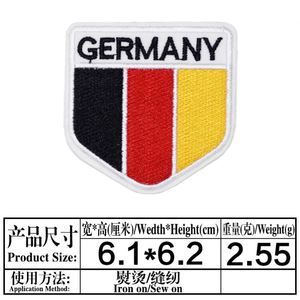 Computer Embroidery Iron on Various Shape Countries Flag Patches for Clothing Bag Decoration - Product Image 5