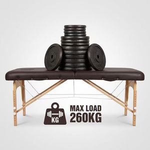 <span class=keywords><strong>Table</strong></span> de <span class=keywords><strong>massage</strong></span> pliable en <span class=keywords><strong>bois</strong></span> de hêtre à 2 sections |   260 kg 7 cm Mousse |   Spa, chiropratique, salon de beauté, tatouage des cils |   GPSR ISO9001 OEM - Product Image 5