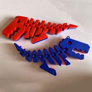 Juguete Fidget de Plástico con Colgante de Hueso Animal Luminoso, Dinosaurio, Pulpo, Gecko, Lagarto, Juguete Fidget Articulado con Cadena - Product Image 4