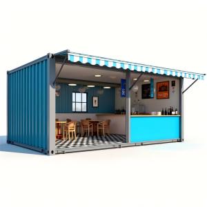 This Tiny Container House Is <b>a</b> Versatile Living Unit Featuring <b>a</b> Customized Interior with <b>a</b> Full <b>Kitchen</b> and Bathroom - Product Image 4