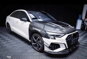Kit carrosserie large C-MST en fibre de carbone pour <span class=keywords><strong>Audi</strong></span> A3 S3 <span class=keywords><strong>RS3</strong></span> 2021-24 - Diffuseur avant et arrière, jupes latérales, canards, spoiler de capot - Product Image 2