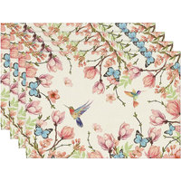 Napperons de fleurs de tournesol écologiques classiques en polyester Tapis de table 12x18 pouces