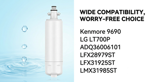 Filtro <span class=keywords><strong>de</strong></span> <span class=keywords><strong>Agua</strong></span> <span class=keywords><strong>para</strong></span> Refrigerador Compatible con Kenmore 9690 LG LT700P ADQ36006101, Fácil Instalación, Personalización OEM Disponible - Product Image 2