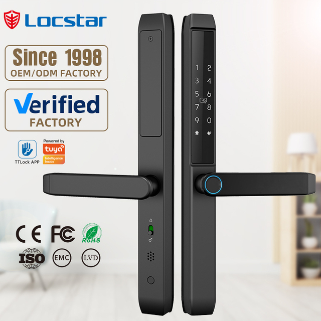Smart Biometric Fingerprint Lock with Wireless WIFI Remote Control Narrow Aluminum Door Cerradura Inteligente