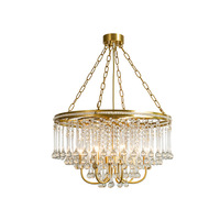 Lámpara de Araña de Cristal Estilo Americano Francés, Lujo, LED Regulable, Alto CRI 90, Tamaños Personalizados, Garantía de 3 Años para Iluminación de Sala de Estar