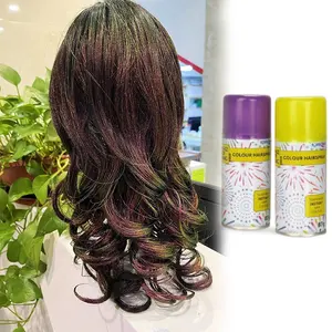 Spray jetable permanent entièrement naturel de couleur de cheveux de beauté professionnelle de cheveux